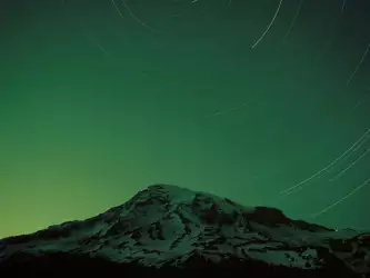 Star Trails, Mount Rainier, Washington 1600x12