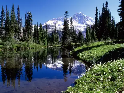 Mirror Lake, Mount Rainier, Washington 1600x12