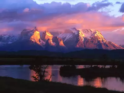 Torres Del Paine and Serrano River in Chile