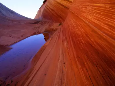 Sandstone Waves And Pool Vermillion Cliffs Arizona