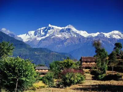 Village In Gandaki Annapurna Range Nepal