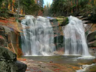 Amazing Waterfall In Forrest