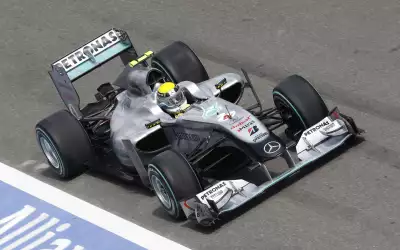 Nico On Track During Qualifying