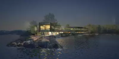 Modern House At Night
