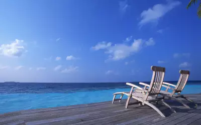 Wood Beach on Maldives