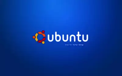 Blue Ubuntu With Logo
