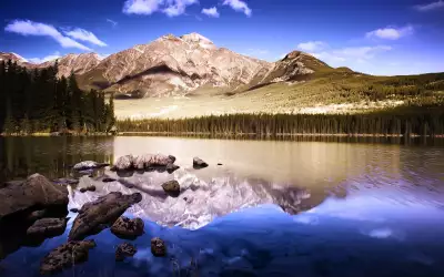 Nature Mountain with Lake