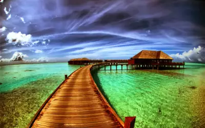 Wooden Bridge on Sea