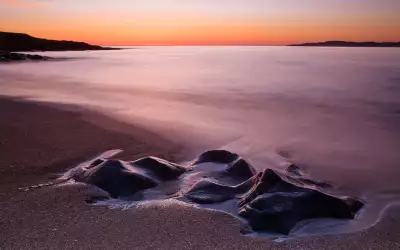 Sand Beach and Sunset