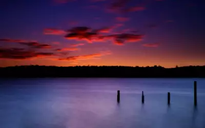 Sunset and Lake