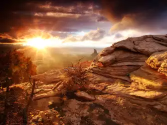 Sunset and Rocks