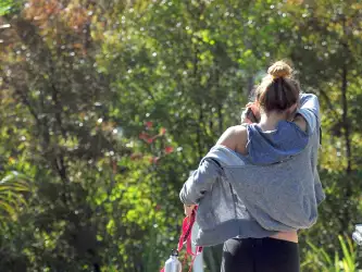 Miley Cyrus Jogging With Her Dog