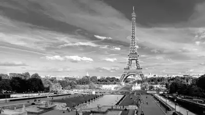 Eiffel Tower Paris Black And White Photos 01