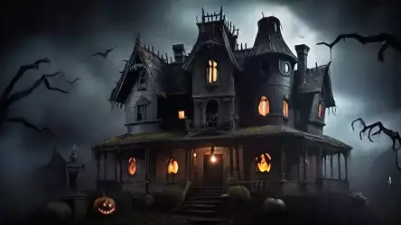 Haunted House on Halloween